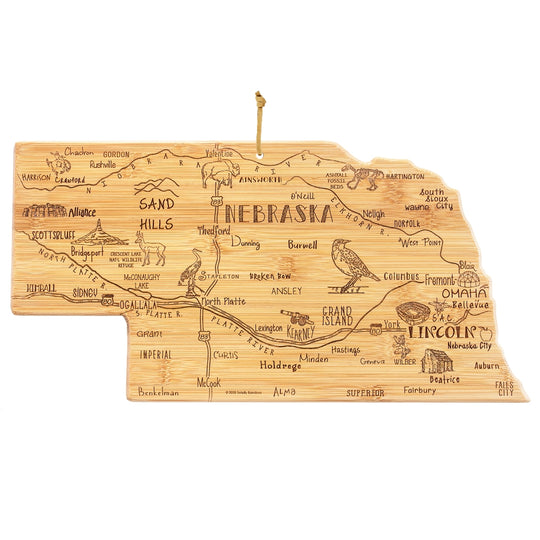 Destination Nebraska Cutting Board, 17-3/4" x 9" banner