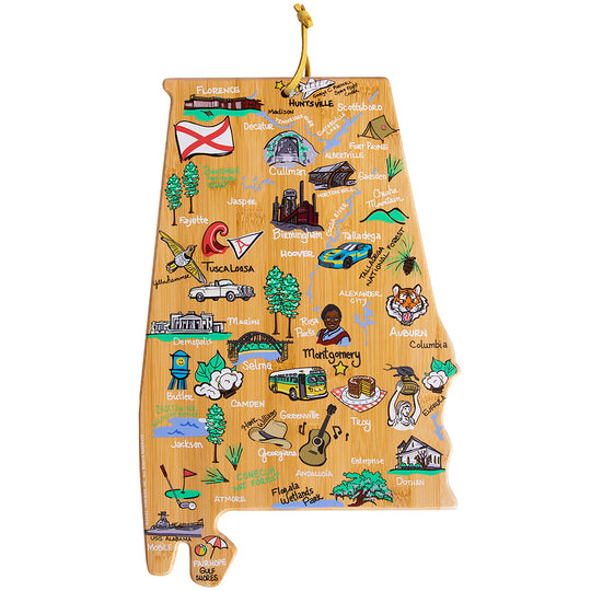 Alabama Cutting Board with Artwork by Fish Kiss™ banner