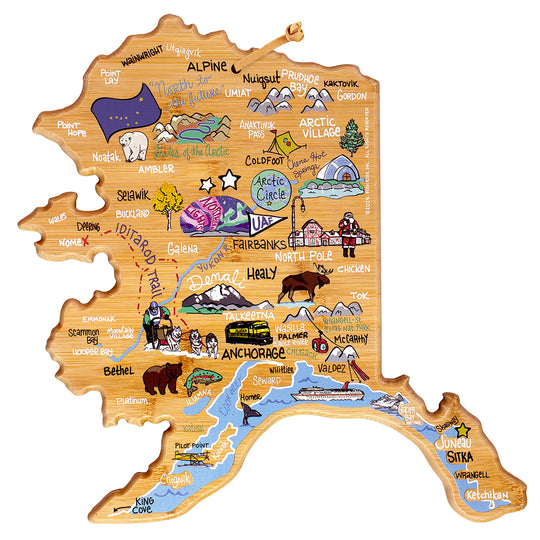 Alaska Cutting Board with Artwork by Fish Kiss™ banner
