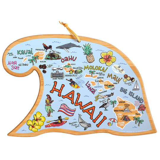 Hawaiian Islands Cutting Board with Artwork by Fish Kiss™ banner