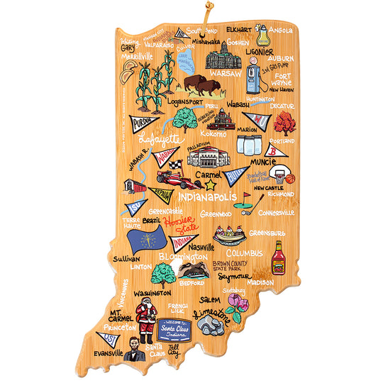 Indiana Cutting Board with Artwork by Fish Kiss™ banner