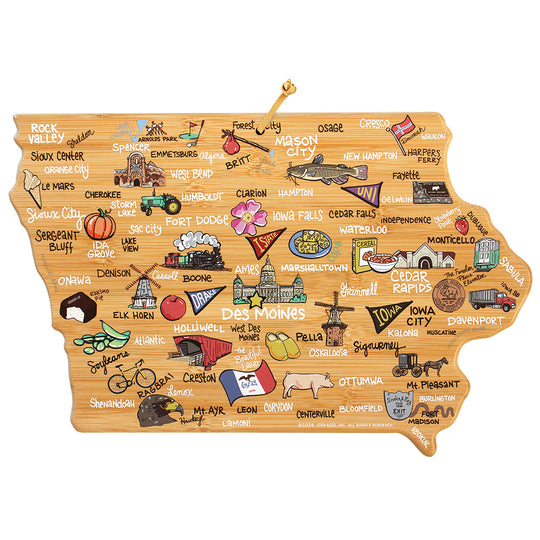 Iowa Cutting Board with Artwork by Fish Kiss™ banner