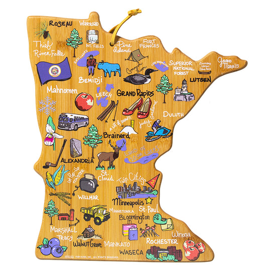 Minnesota Cutting Board with Artwork by Fish Kiss™ banner