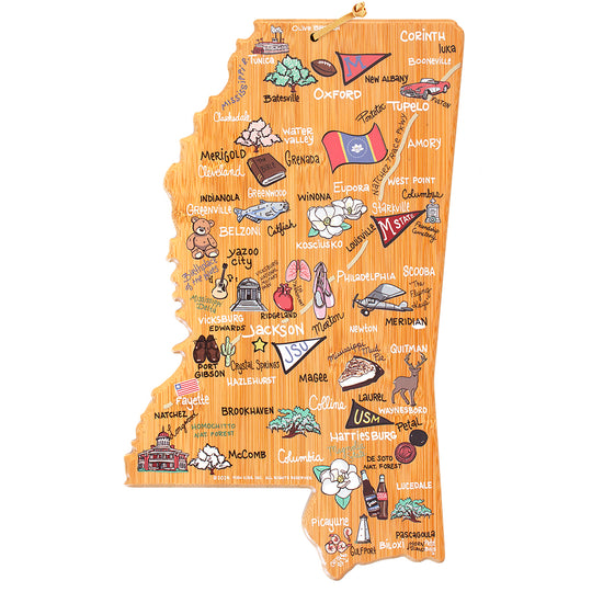 Mississippi Cutting Board with Artwork by Fish Kiss™ banner