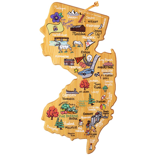 New Jersey Cutting Board with Artwork by Fish Kiss™ banner