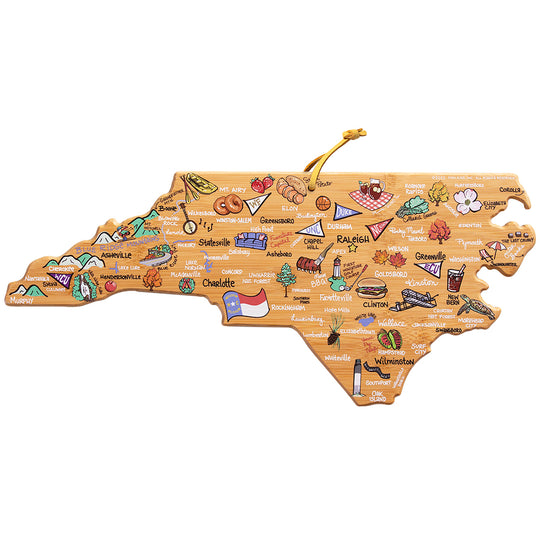 North Carolina Cutting Board with Artwork by Fish Kiss™ banner