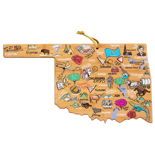 Oklahoma Cutting Board with Artwork by Fish Kiss™ banner