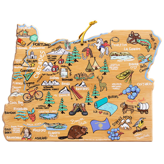Oregon Cutting Board with Artwork by Fish Kiss™ banner