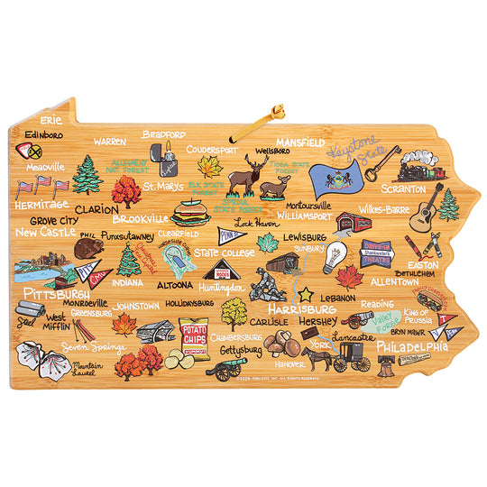 Pennsylvania Cutting Board with Artwork by Fish Kiss™ banner