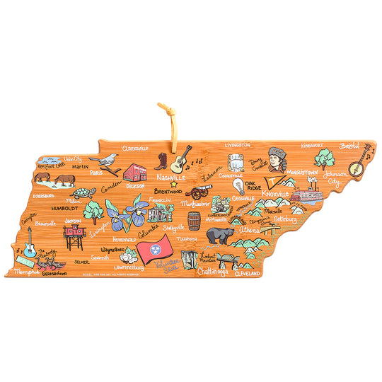 Tennessee Cutting Board with Artwork by Fish Kiss™ banner