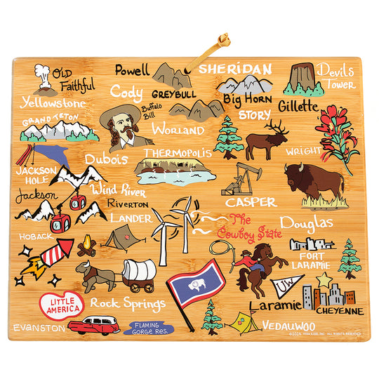Wyoming Cutting Board with Artwork by Fish Kiss™ banner