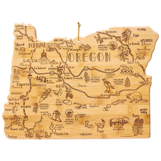Destination Oregon Cutting Board, 14-1/2" x 10-3/4" banner