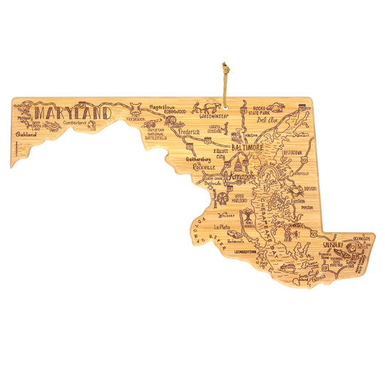 Destination Maryland Cutting Board, 18" x 9-5/8" banner