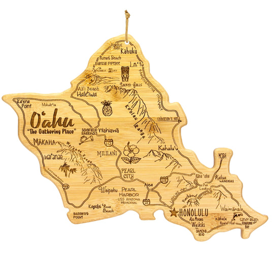 Destination Oahu Cutting Board, 14" x 11" banner