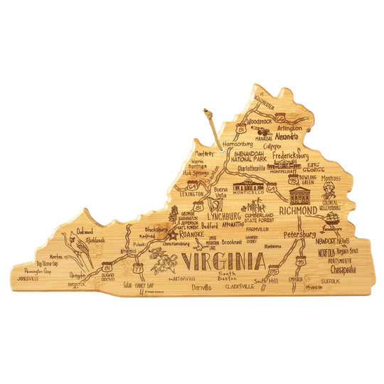 Destination Virginia Cutting Board, 16-1/2" x 9-1/2" banner