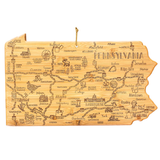 Destination Pennsylvania Cutting Board, 16" x 9-3/4" banner