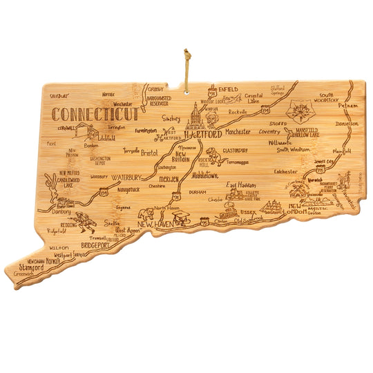 Destination Connecticut Cutting Board, 16-1/2" x 9-1/2" banner