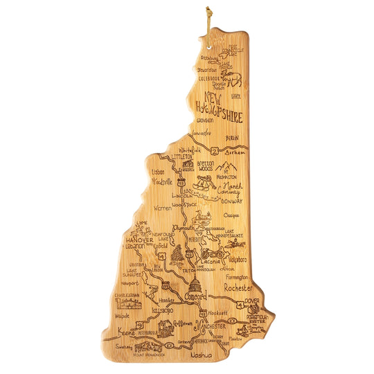 Destination New Hampshire Cutting Board, 9" x 17" banner