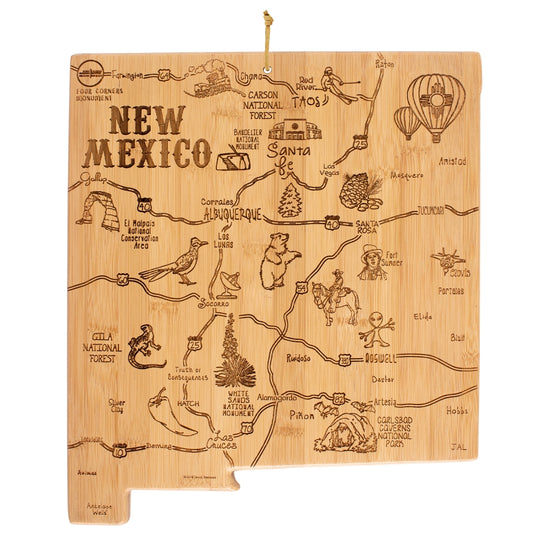 Destination New Mexico Cutting Board, 11-3/4" x 13-1/2" banner