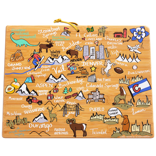 Colorado Cutting Board with Artwork by Fish Kiss™ banner