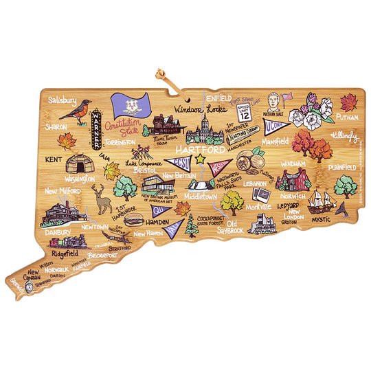 Connecticut Cutting Board with Artwork by Fish Kiss™ banner