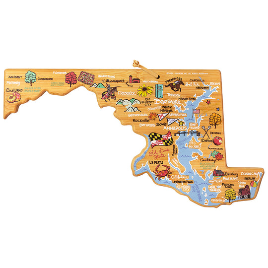 Maryland Cutting Board with Artwork by Fish Kiss™ banner