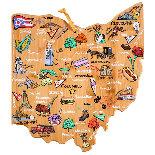 Ohio Cutting Board with Artwork by Fish Kiss™ banner
