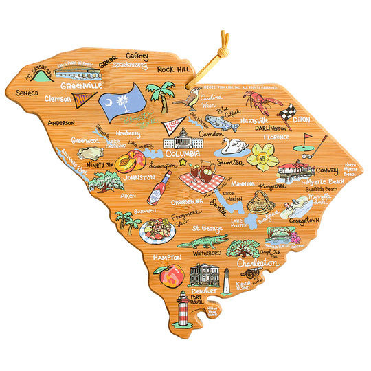 South Carolina Cutting Board with Artwork by Fish Kiss™ banner